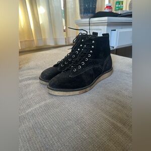 Red Wing 2900 6 Inch Linesman Black Suede Men's Lace up Boots Size 8 D